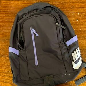 Nike Backpack - Grey with Purple details